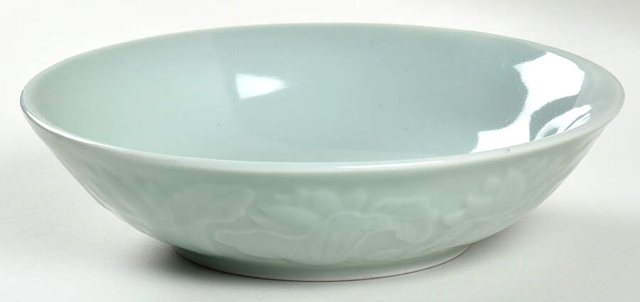 Celadon Koi Fish Coupe Soup Bowl by China (Made in China)-1