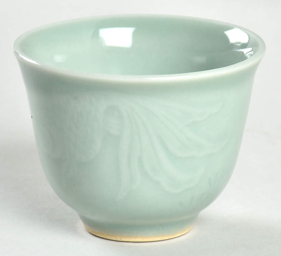 Celadon Koi Fish Sake Cup by China (Made in China)-1