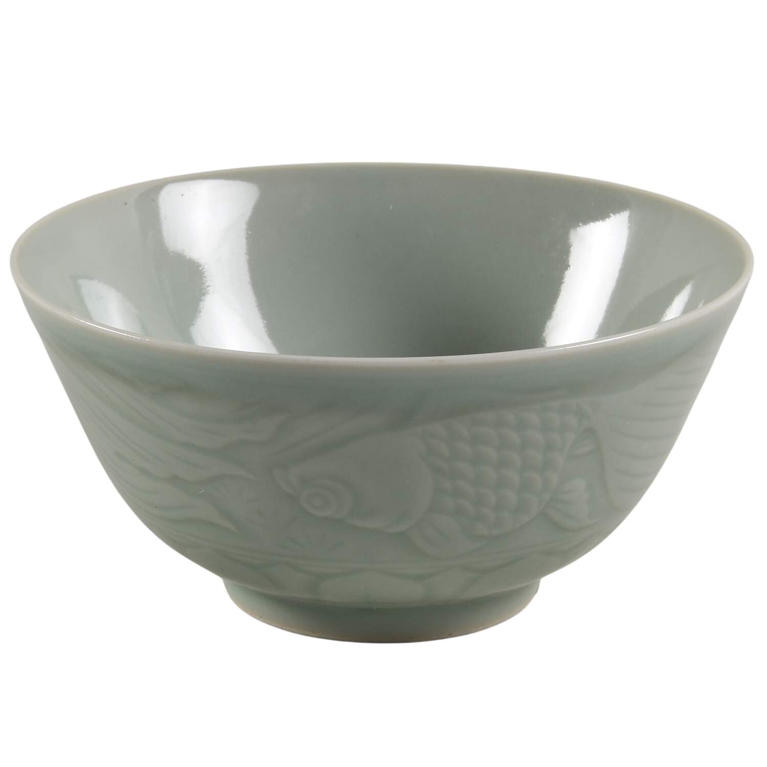 Celadon Koi Fish Soup/Cereal Bowl by China (Made in China)-1