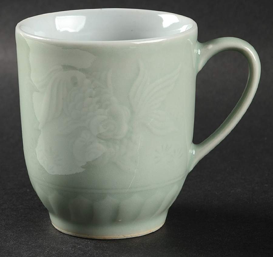 Celadon Koi Fish Mug by China (Made in China)-1