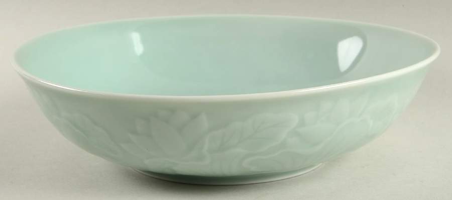 Celadon Koi Fish 8" Round Vegetable Bowl by China (Made in China)-1