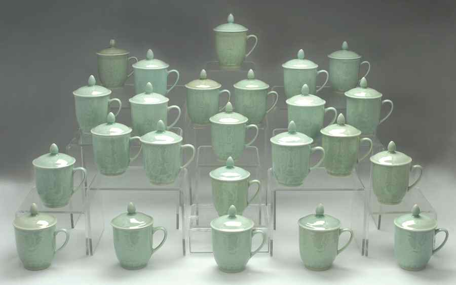 Celadon Koi Fish Mug - Set of 4 by China (Made in China)-1