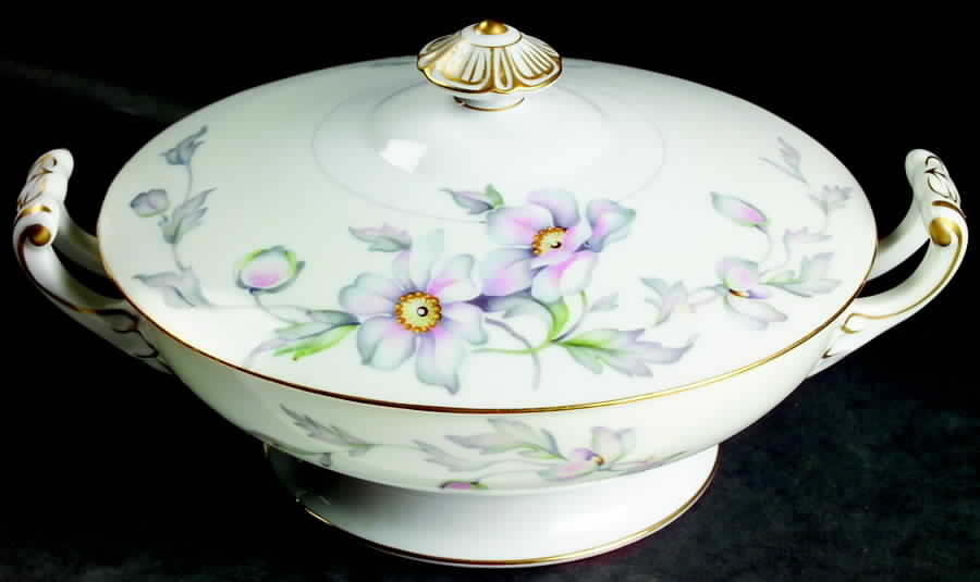 Silver Poppy Round Covered Vegetable by Celebrate-1