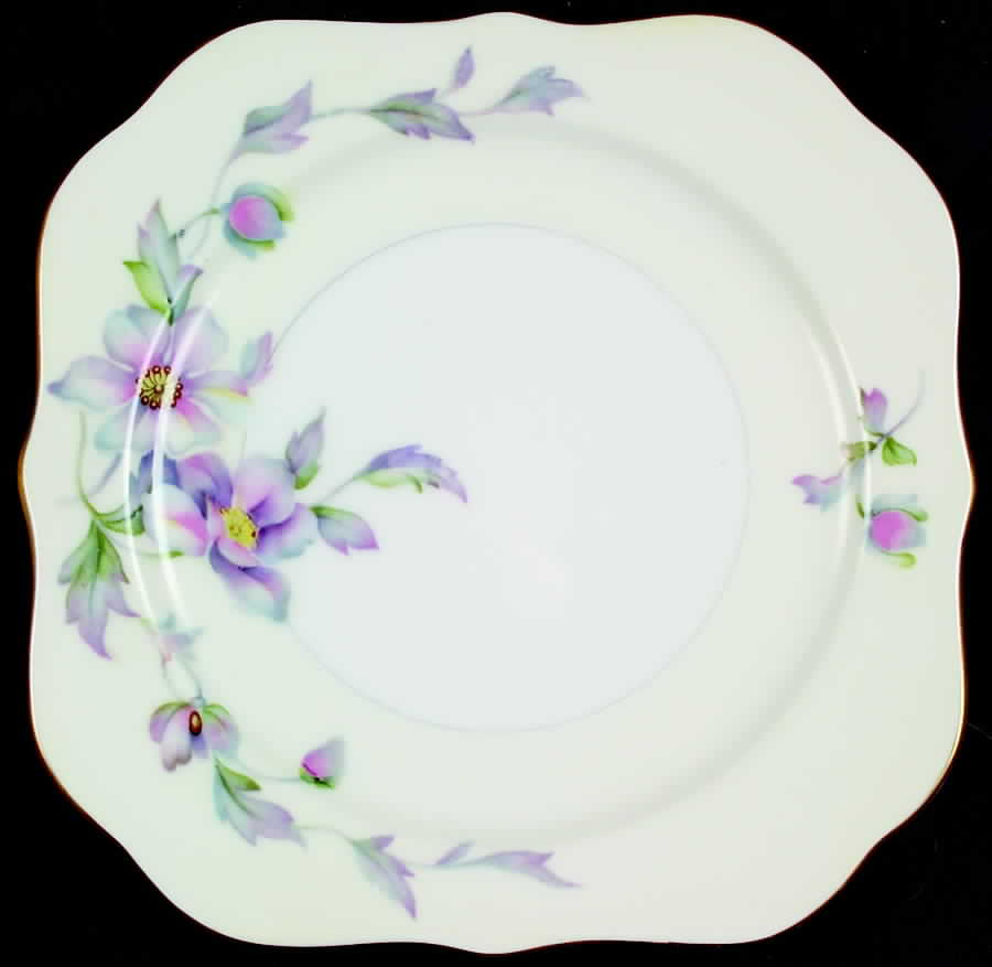 Silver Poppy Square Salad Plate by Celebrate-1