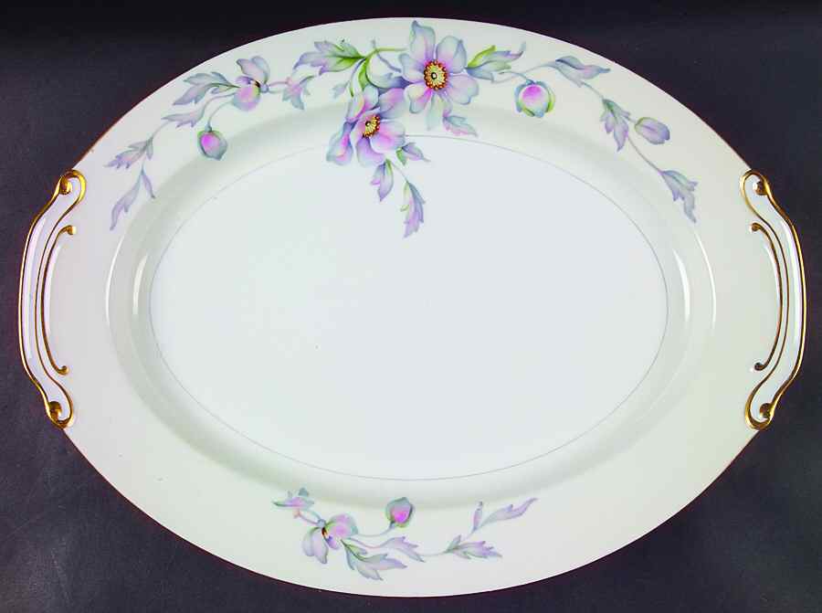 Silver Poppy 16" Oval Serving Platter by Celebrate-1