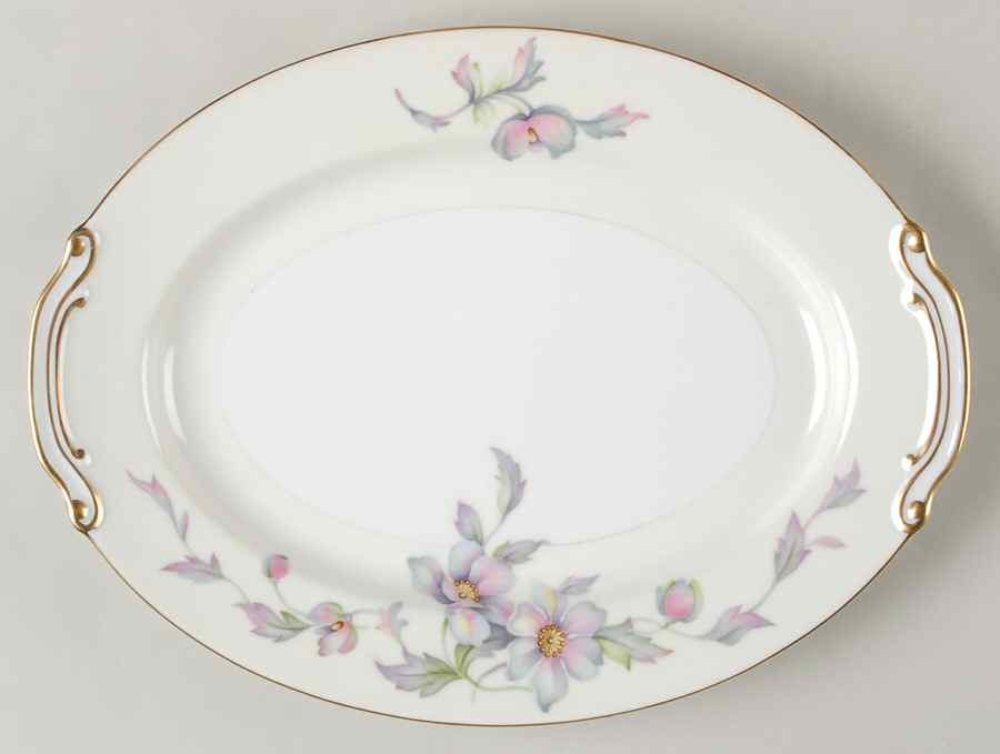Silver Poppy 12" Oval Serving Platter by Celebrate-1
