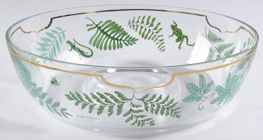 Fern Fantasy Glassware Chip and Dip, Plate Only by Lynn Chase-1