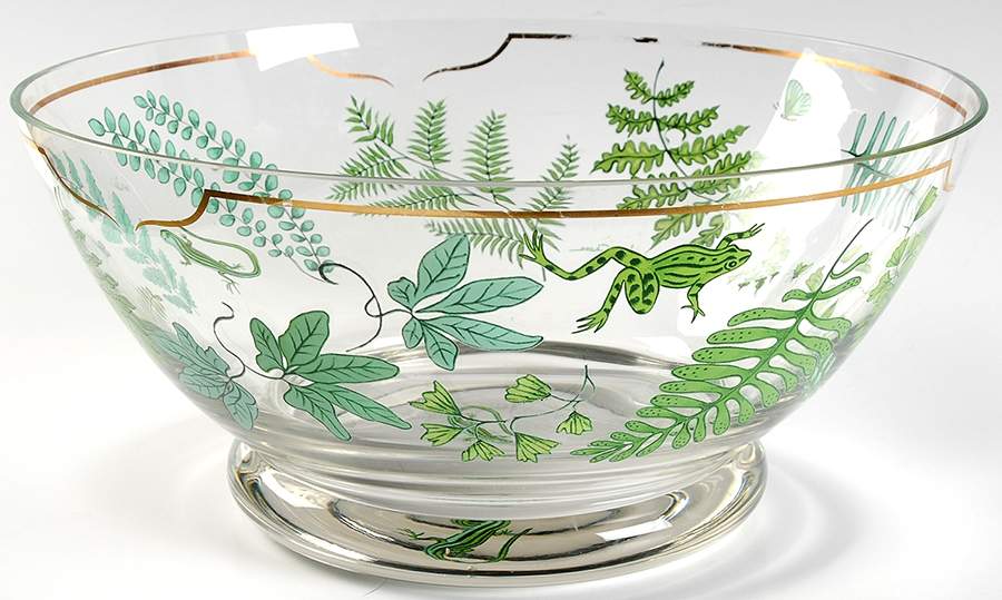 Fern Fantasy Large Glassware Salad Bowl by Lynn Chase-1