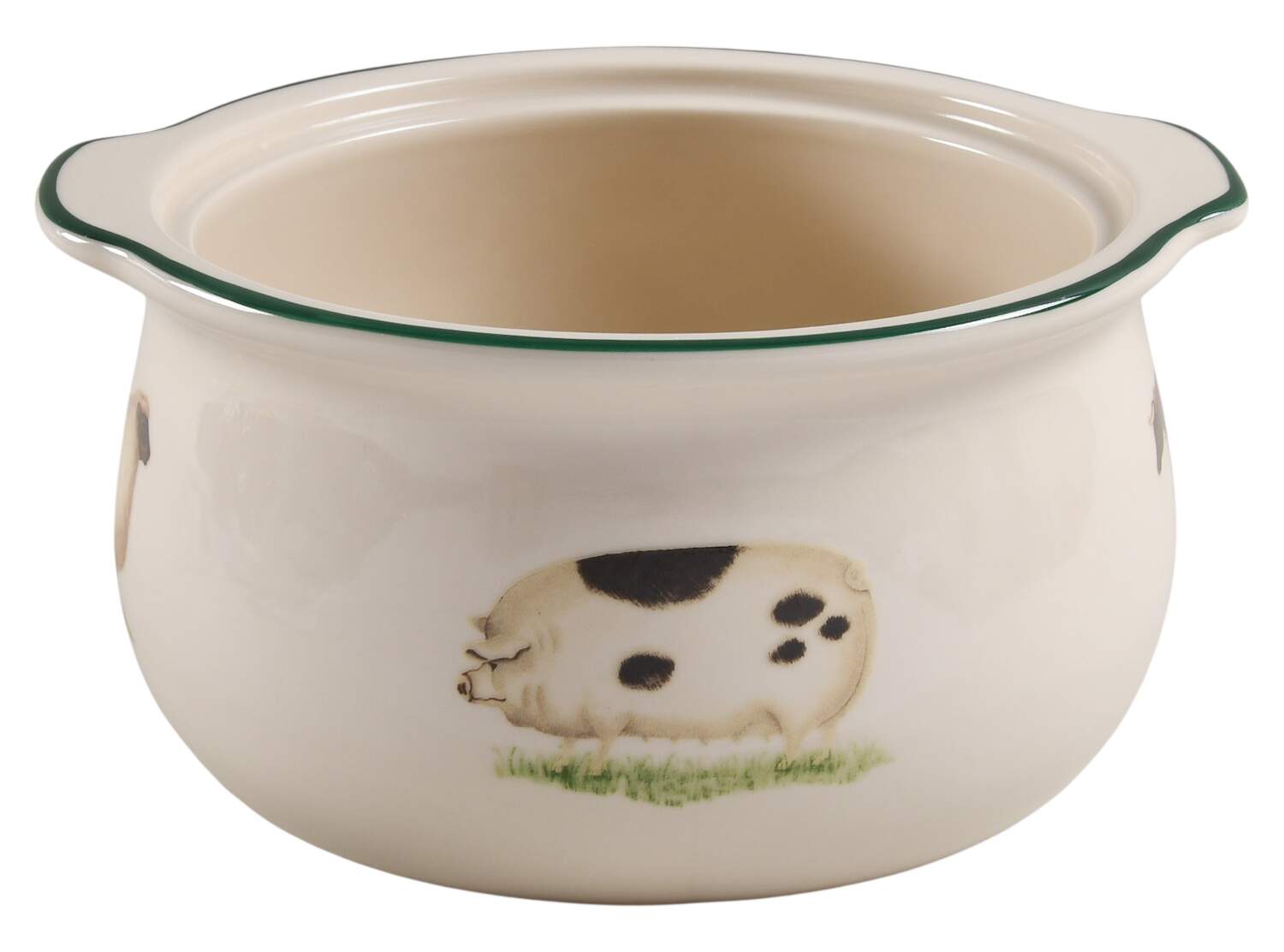 Farm Animals 2 Qt Round Covered Casserole No Lid by Cloverleaf (England)-1