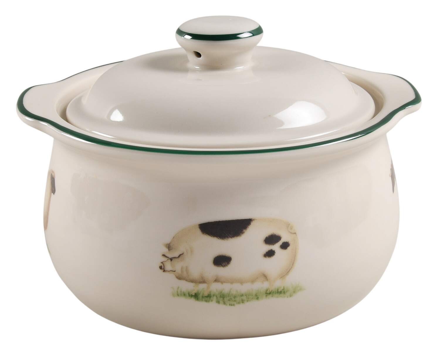 Farm Animals 2 Qt Round Covered Casserole by Cloverleaf (England)-1