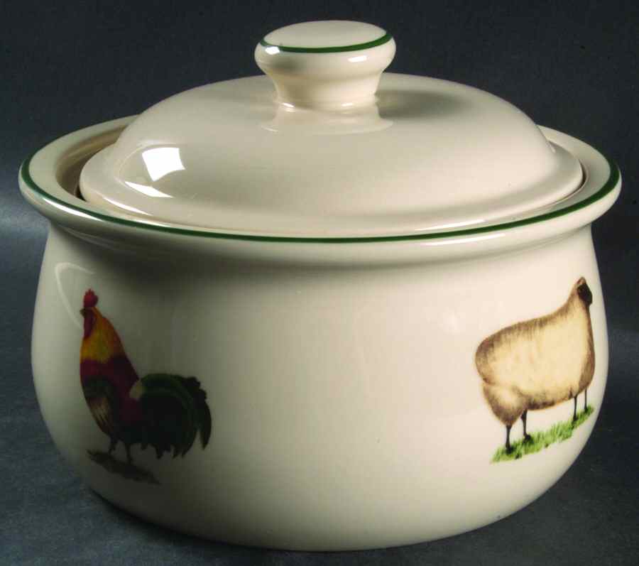 Farm Animals 1.5 Qt Round Covered Casserole by Cloverleaf (England)-1