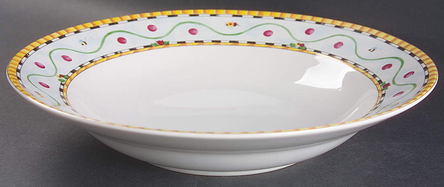 Penelope Garden Large Rim Soup Bowl by Coventry (PTS)-1