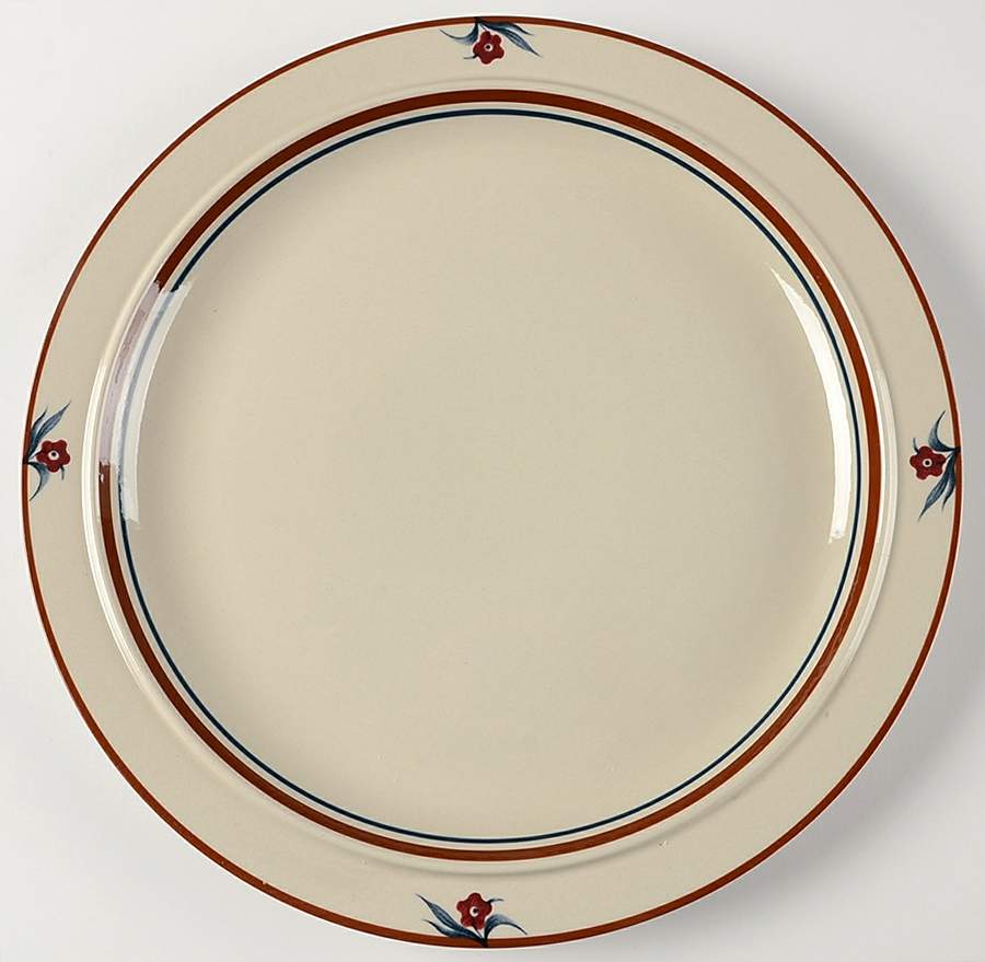 Perimeter II (Tan Trim) 12" Chop Plate (Round Platter) by The Cellar (China)-1