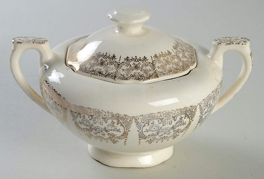 Goldette Sugar Bowl & Lid by Canonsburg-1