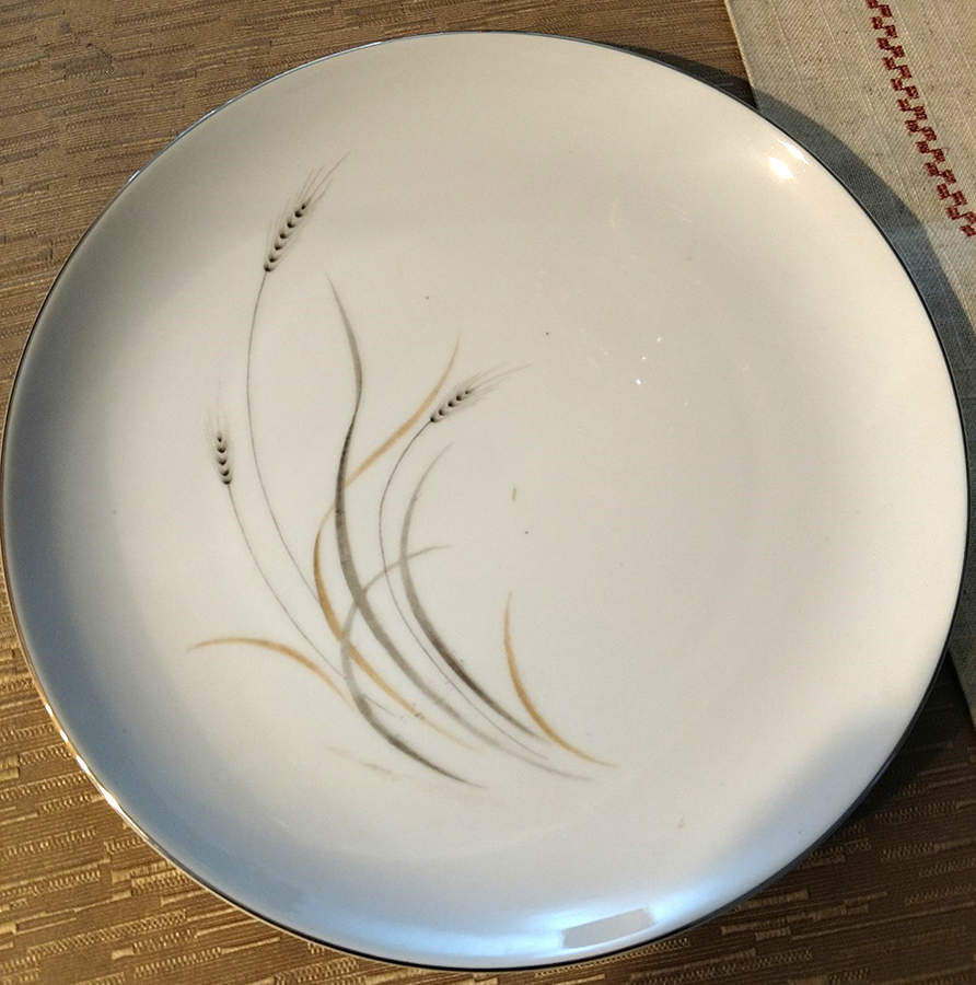 Silver Wheat (Coupe Shape) Dinner Plate by Crest Wood-1