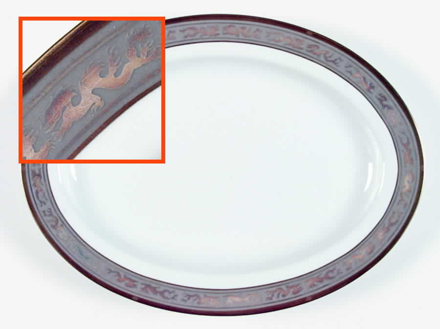 Chinese Dragon 14" Oval Serving Platter by Christian Dior-1