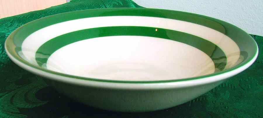Cornish Green Coupe Cereal Bowl by Cloverleaf (England)-1