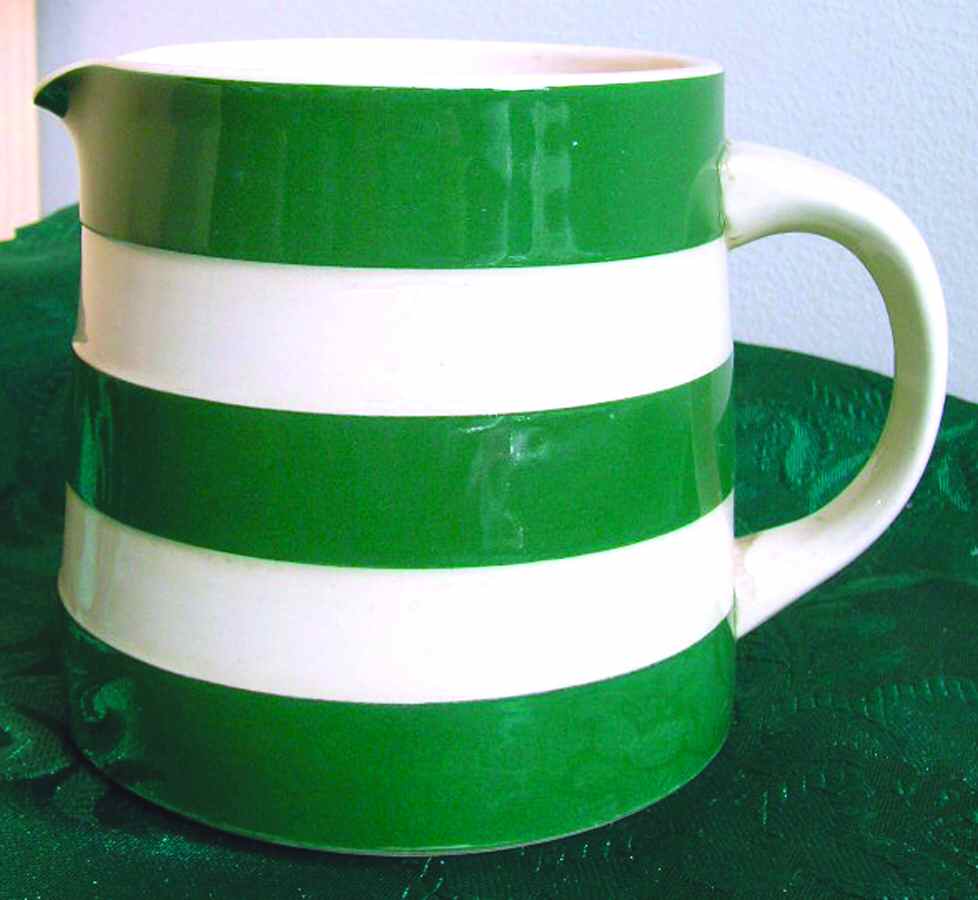 Cornish Green Creamer by Cloverleaf (England)-1