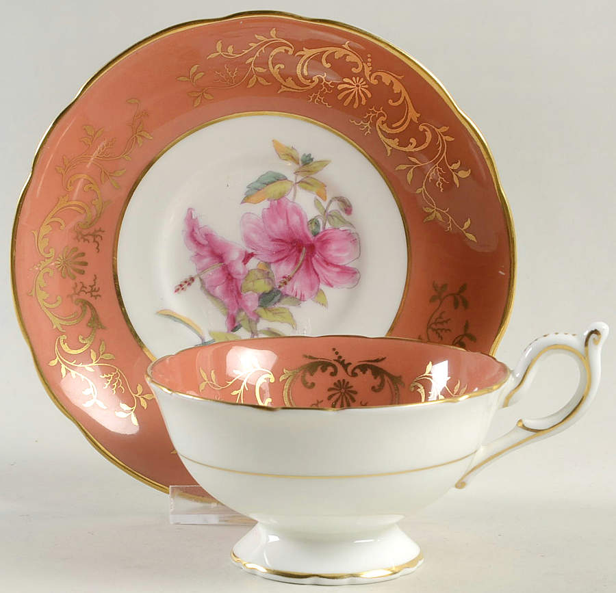 COA43 Footed Cup & Saucer Set by Coalport-1