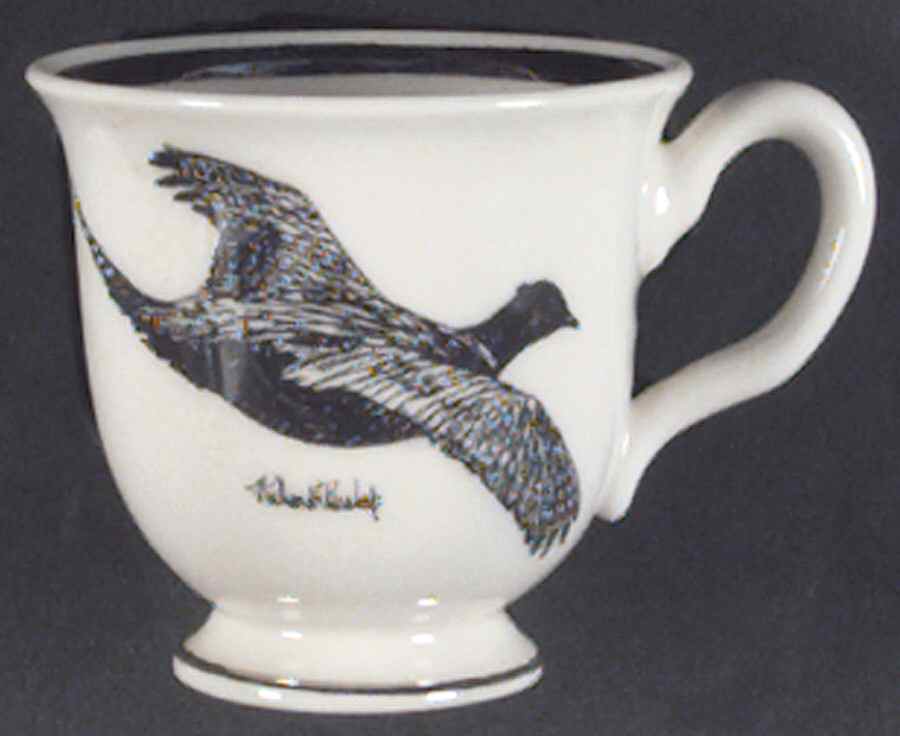 Wild Game Birds Footed Demitasse Cup by Castleton (USA)-1