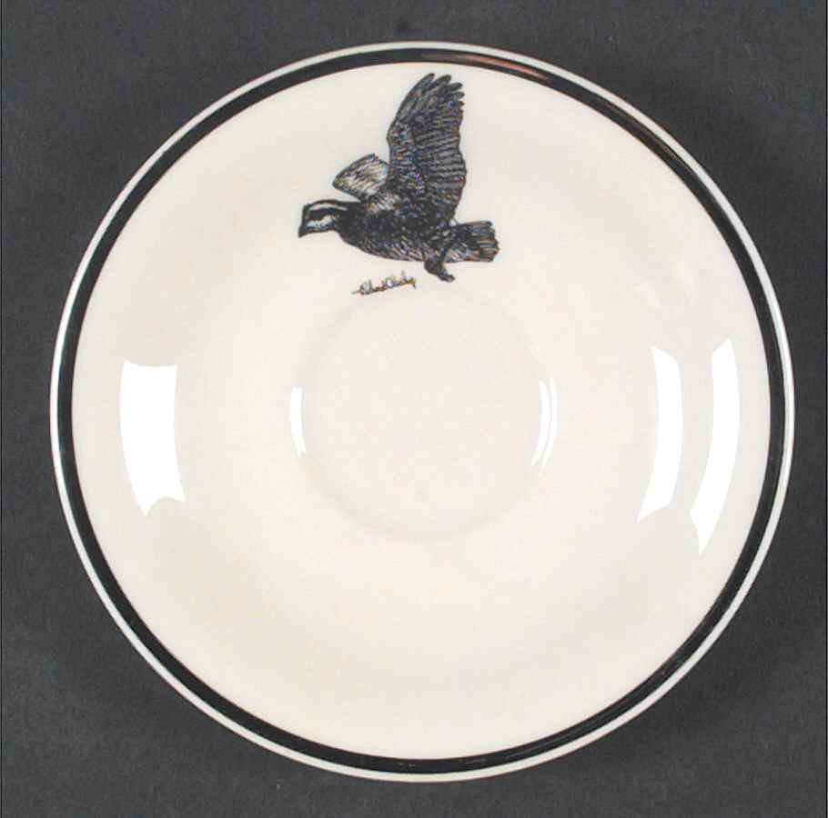 Wild Game Birds Saucer for Footed Cup by Castleton (USA)-1