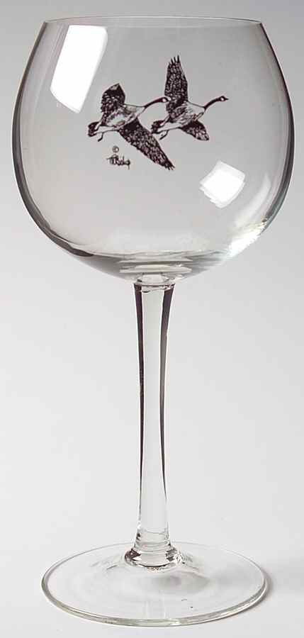 Wild Game Birds Glassware Goblet by Castleton (USA)-1