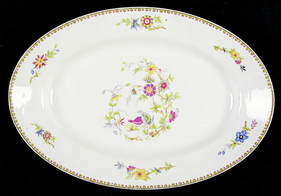 Rouen Spray 13" Oval Serving Platter by Henri Creanges-1