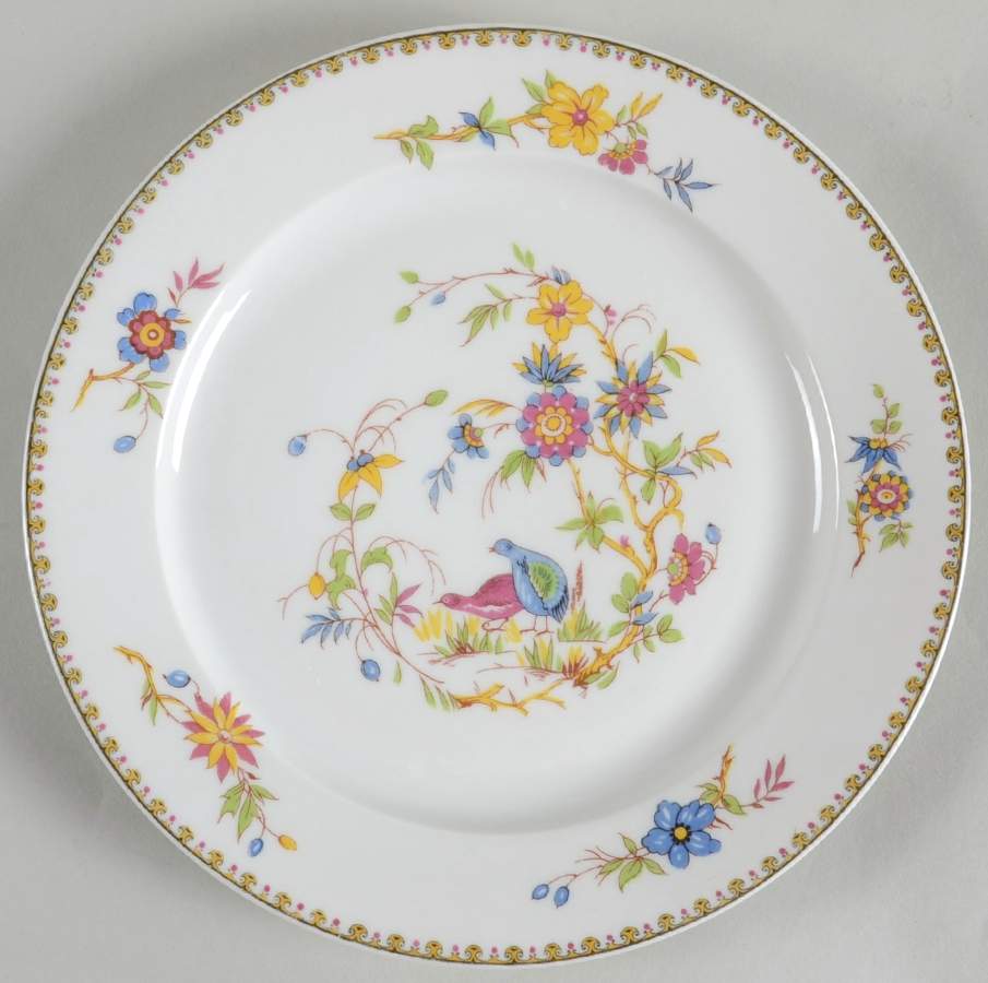 Rouen Spray Luncheon Plate by Henri Creanges-1