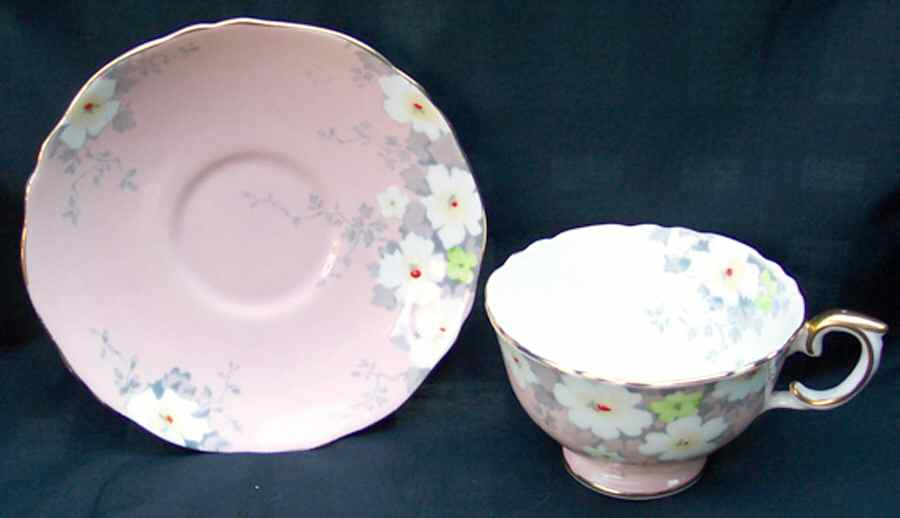 A15656 Footed Cup & Saucer Set by Crown Staffordshire-1
