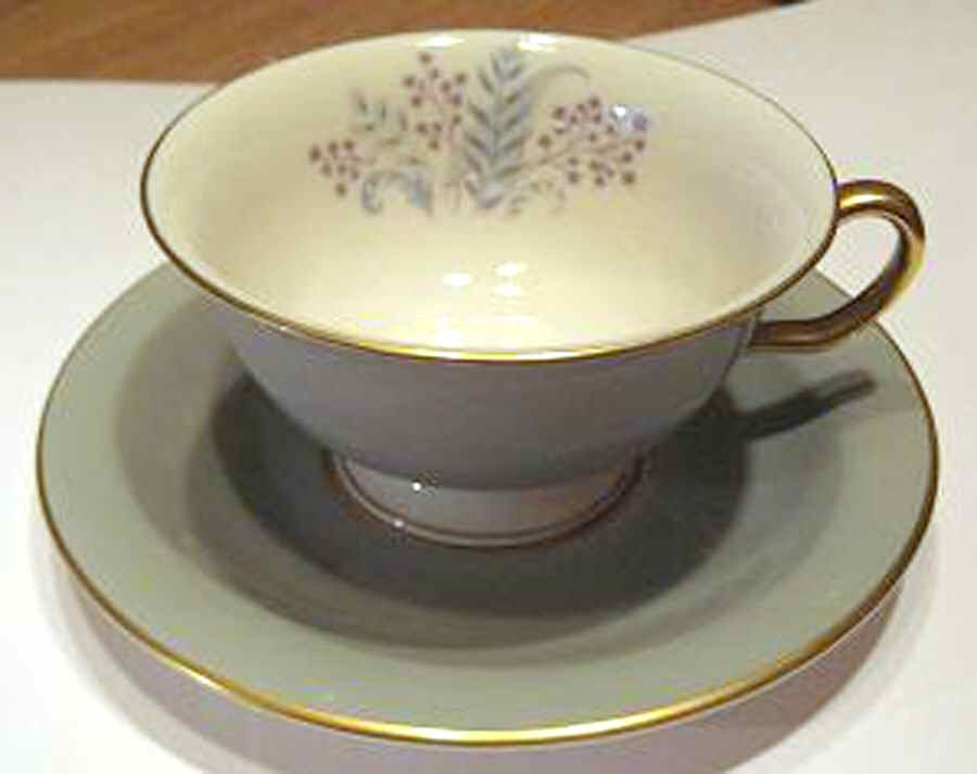 C40 Footed Cup & Saucer Set by Castleton (USA)-1