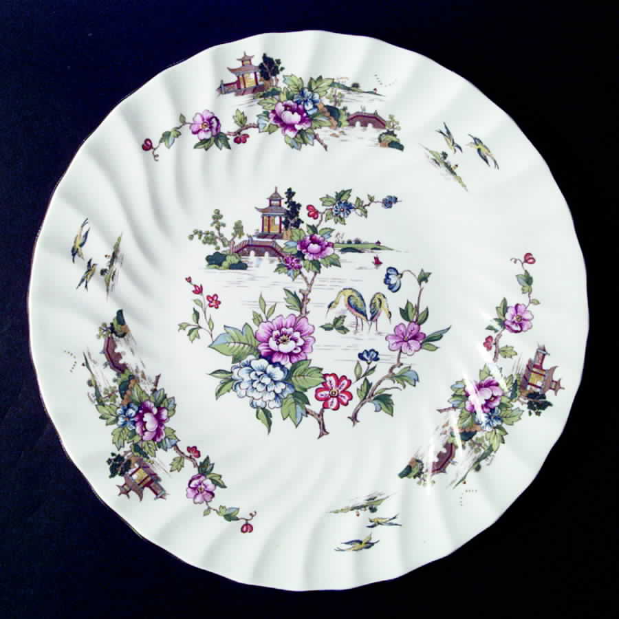 Pagoda Dinner Plate by Crown Staffordshire-1
