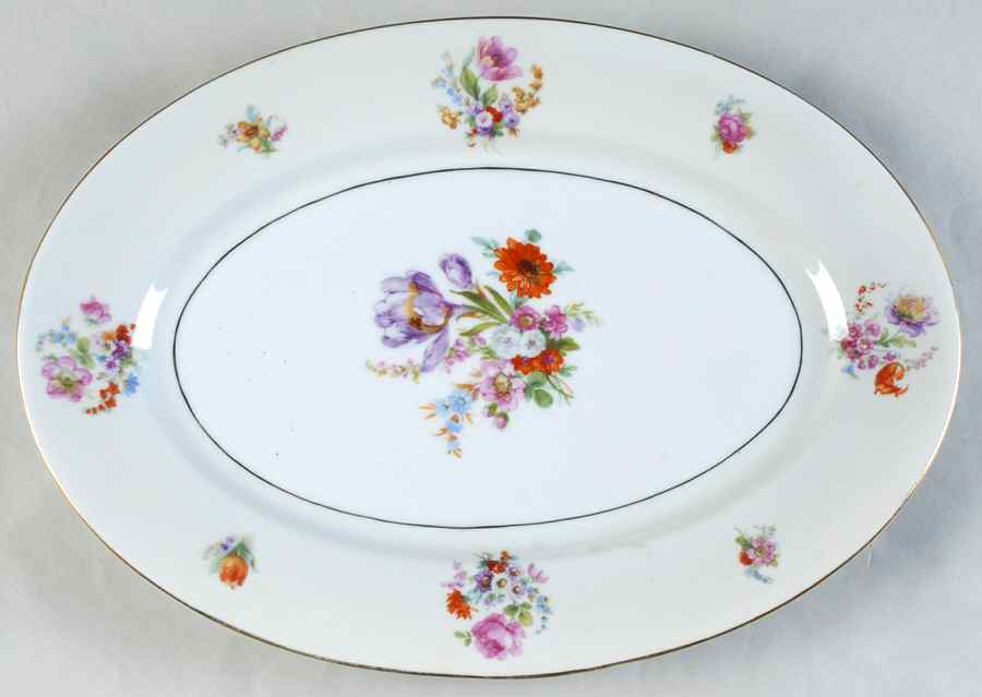 Springtime 12" Oval Serving Platter by Chateau-1
