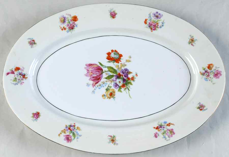 Springtime 15" Oval Serving Platter by Chateau-1