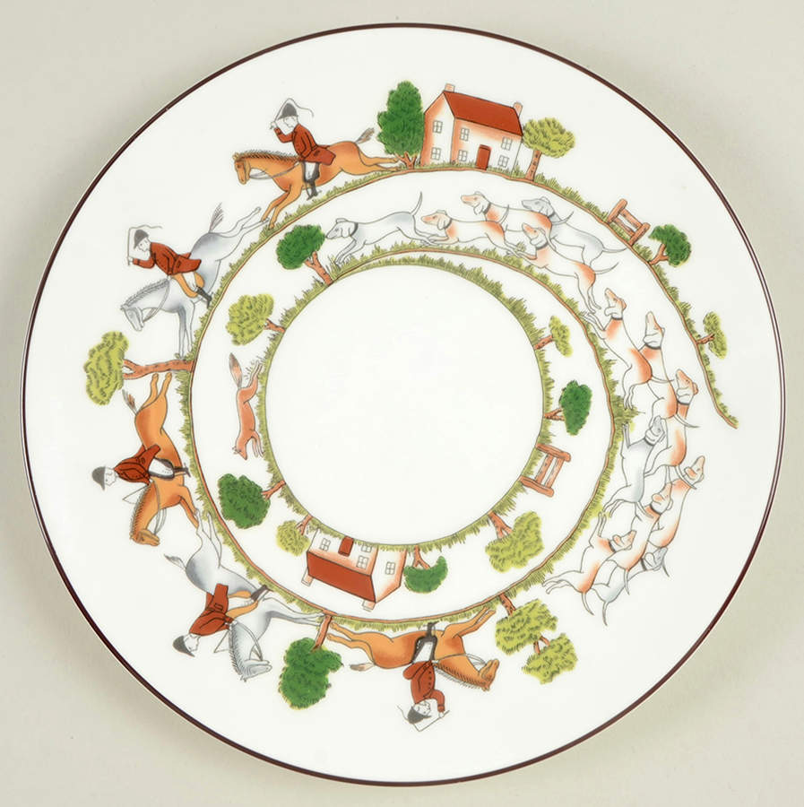 Hunting Scene Luncheon Plate by Coalport-1