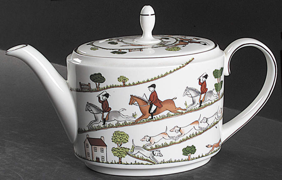 Hunting Scene Teapot & Lid by Coalport-1