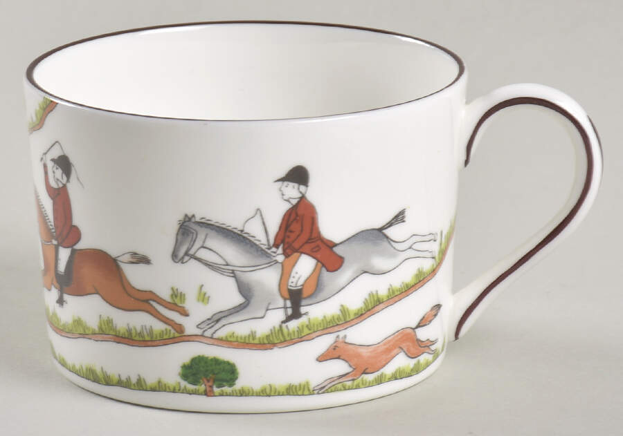 Hunting Scene Flat Cup by Coalport-1