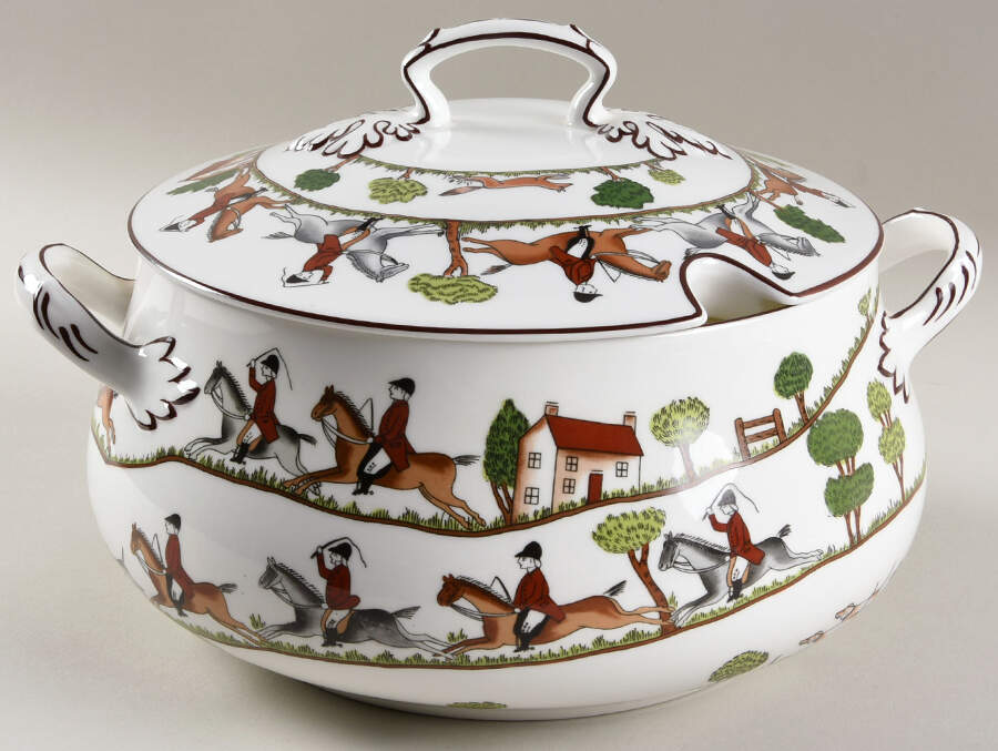 Hunting Scene Tureen & Lid by Coalport-1