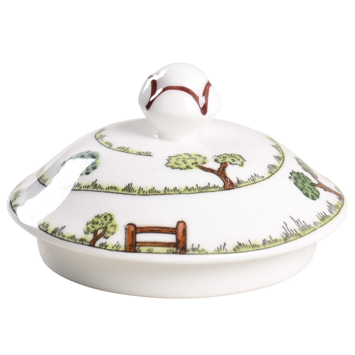 Hunting Scene Lid for Sugar Bowl by Coalport-1
