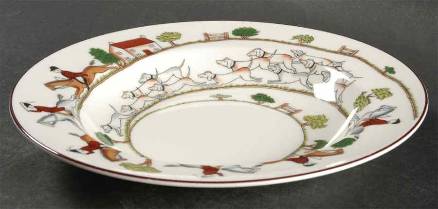 Hunting Scene Large Rim Soup Bowl by Coalport-1