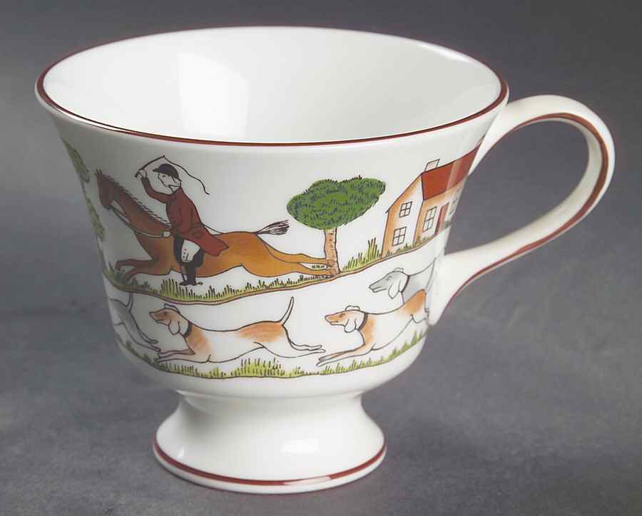 Hunting Scene Footed Cup by Coalport-1