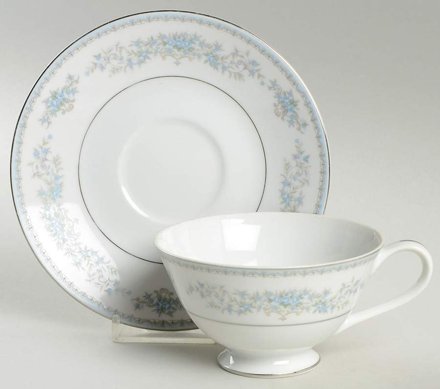 Royalty Footed Cup & Saucer Set by Crest Wood-1