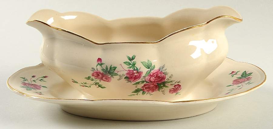 3789 Gravy Boat with Attached Underplate by Chodziez-Poland-1