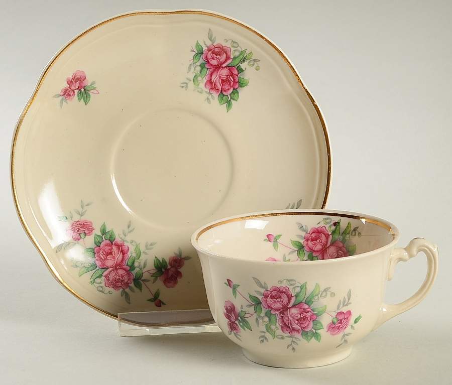 3789 Footed Cup & Saucer Set by Chodziez-Poland-1