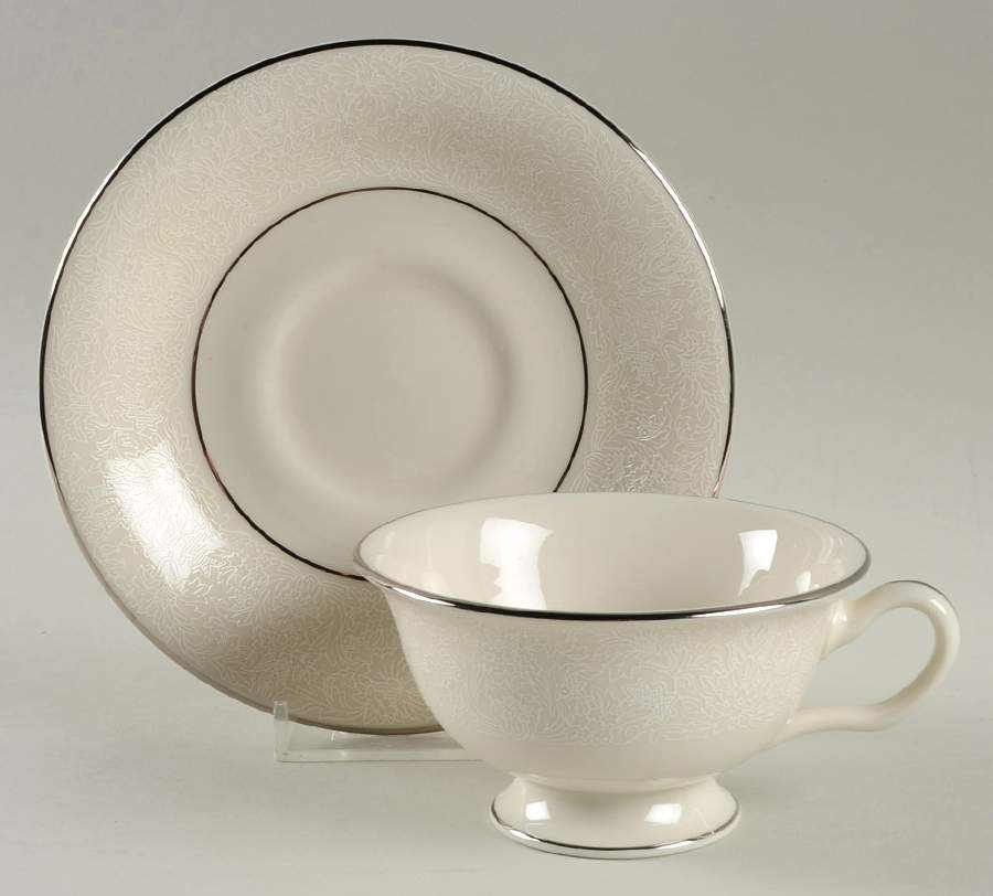 Tiara Footed Cup & Saucer Set by Colony House-1
