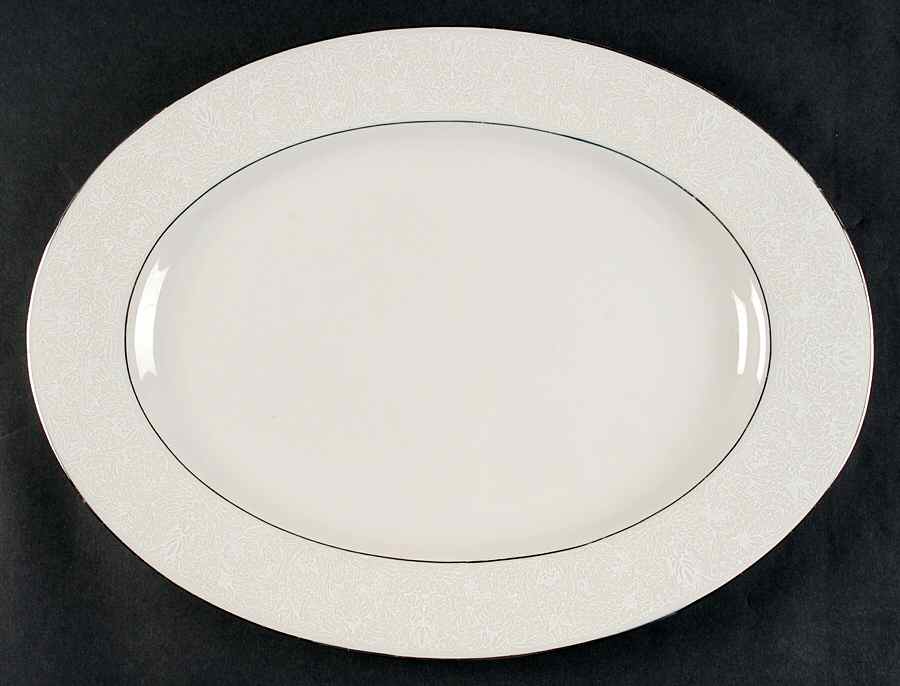 Tiara 15" Oval Serving Platter by Colony House-1
