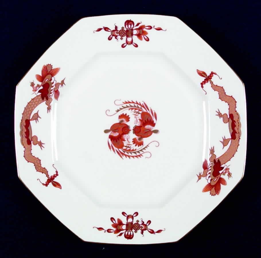 Dragon Red Dinner Plate by Ceralene-1