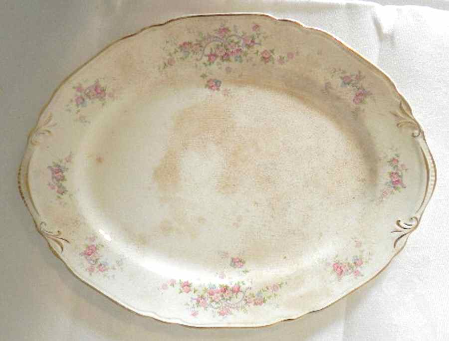 CRP58 12" Oval Serving Platter by Crown Potteries-1