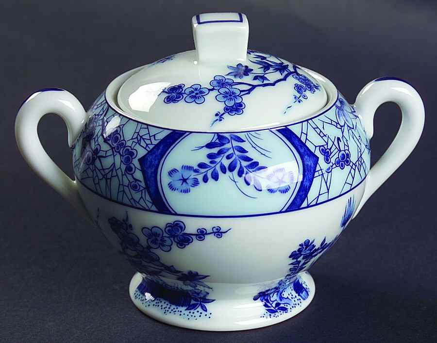 Cerisiers De Monet Sugar Bowl & Lid by Charles Field Haviland-1