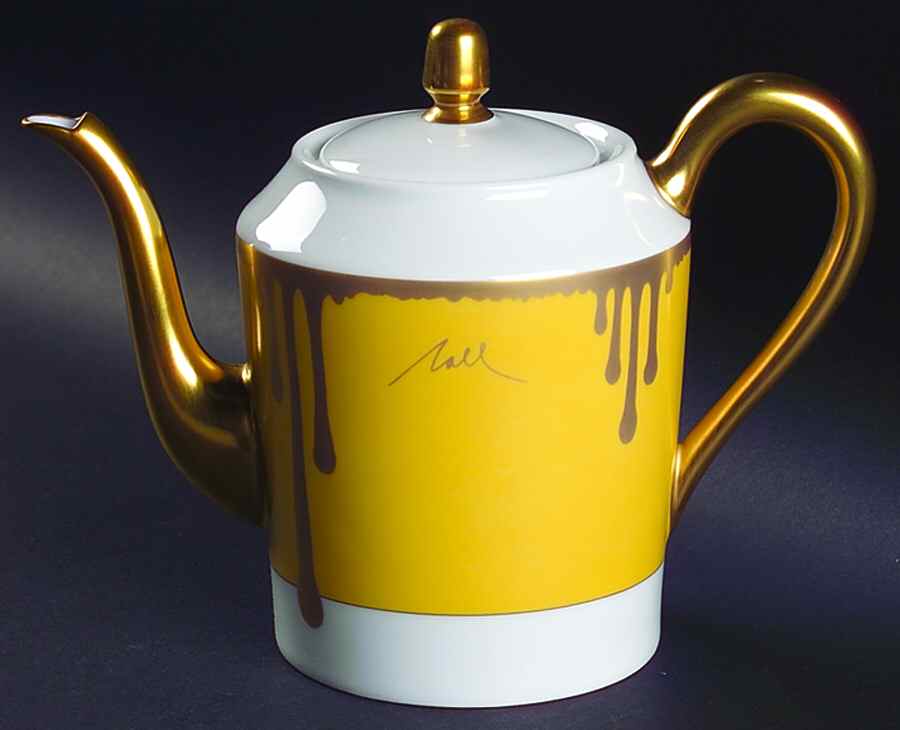Tuscan Roses Yellow Coffee Pot & Lid by Charles Field Haviland-1
