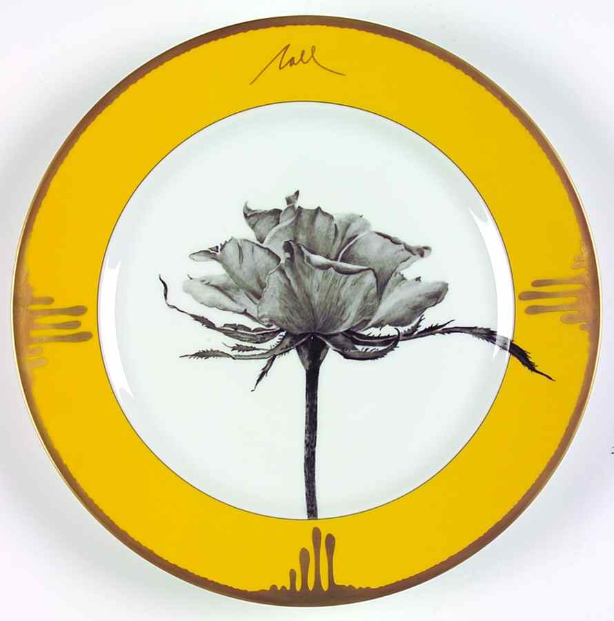 Tuscan Roses Yellow Large Dinner Plate by Charles Field Haviland-1